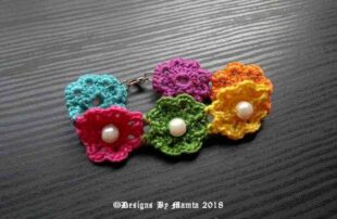 Rainbow Crochet Flowers Bracelet