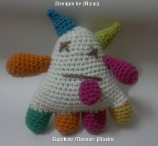 Rainbow Monster Plushie Crochet Toy Pattern