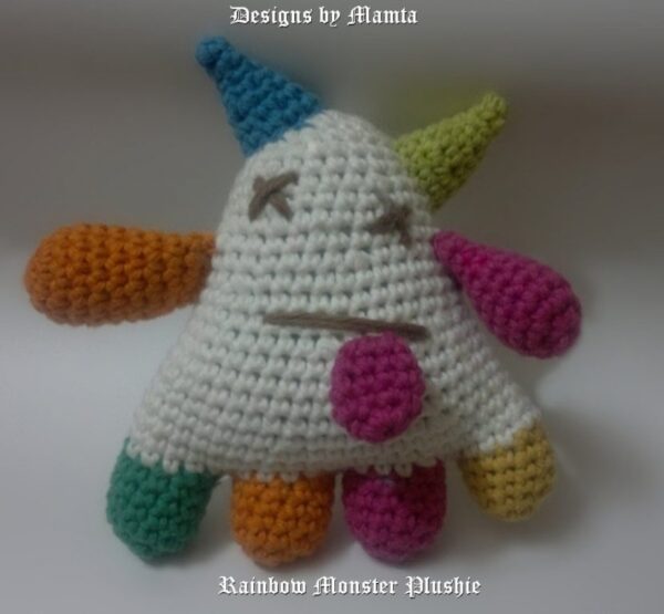 Rainbow Monster Plushie Crochet Toy Pattern