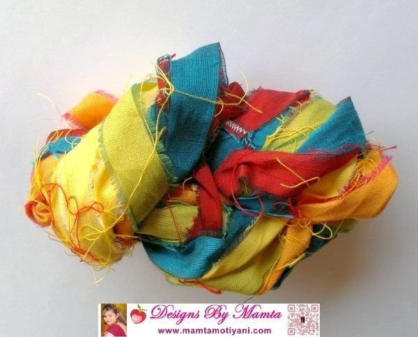 Rainbow Sari Silk Ribbon Yarn