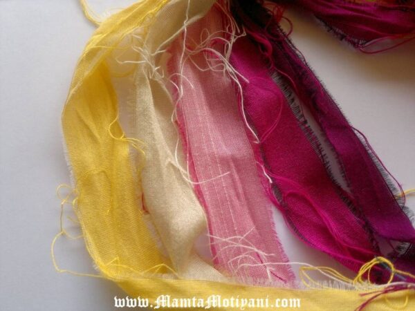Recycled Sari Yarn Ribbon