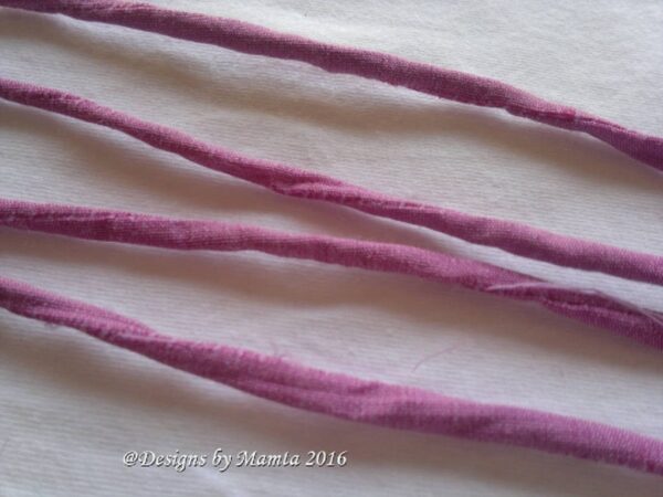 Rose Pink Silk Fabric Cord