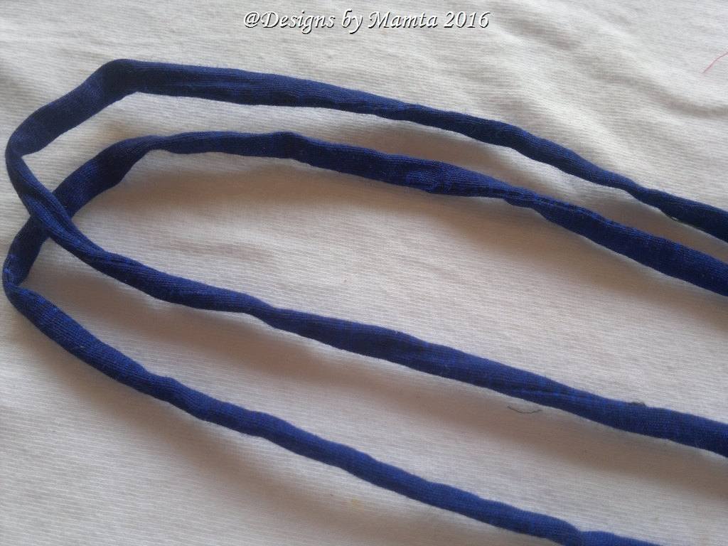 Royal Blue Dupioni Silk Cord