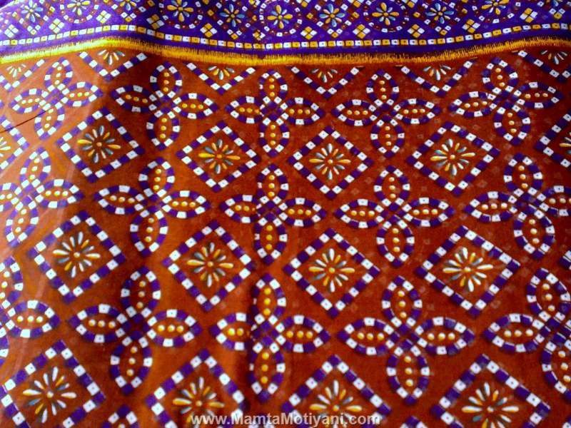 Brown Tie Dye Sari Fabric By The Yard - Unique Fabrics