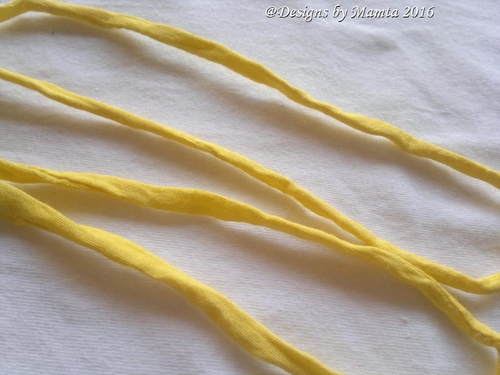 Lemon Yellow Handmade Silk Cord For Making Bracelet Necklace Beading