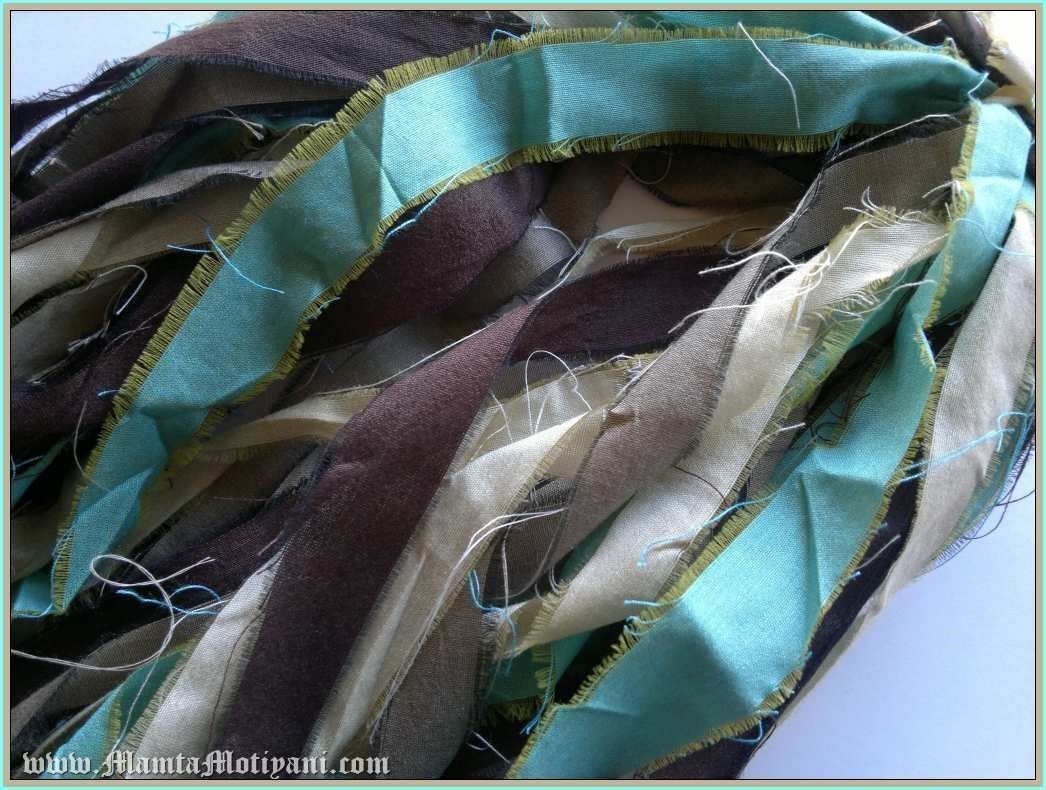 Sari Silk Ribbon Yarn 5 Yards Fair Trade Recycled Fiber Art
