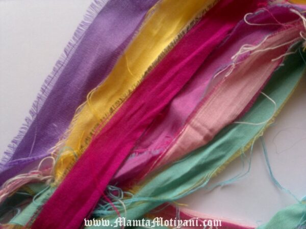 Silk Sari Yarn Ribbons