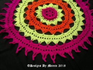 Sun Mandala Doily Crochet Pattern