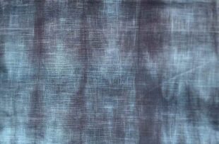 Teal Blue Woven Slub Cotton Fabric