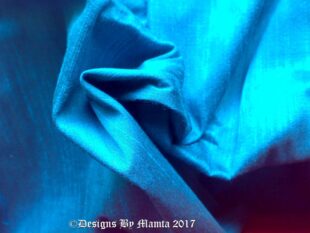 Turquoise Blue Dupioni Silk Fabric