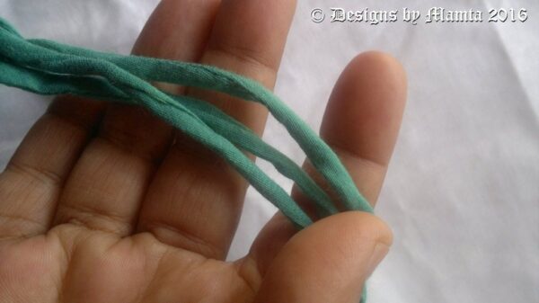 Turquoise Blue Silk Dupioni Fabric Cord