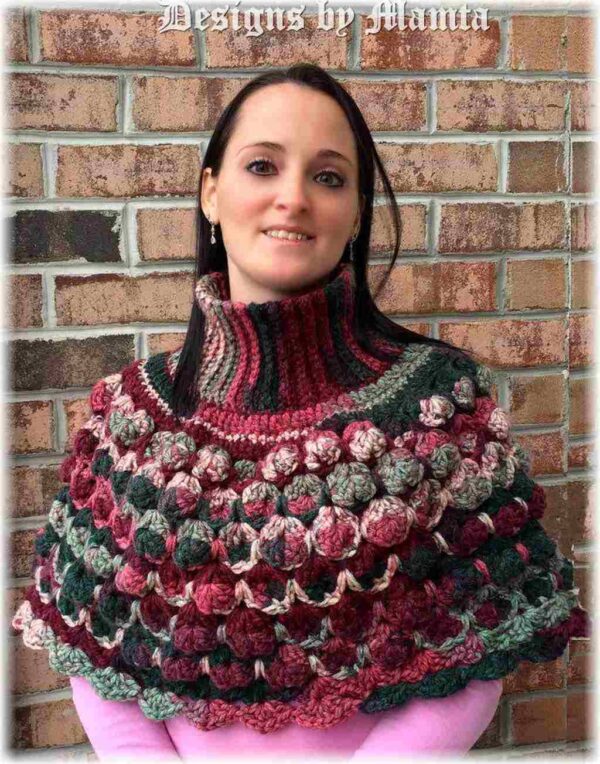 Turtleneck Poncho Crochet Pattern