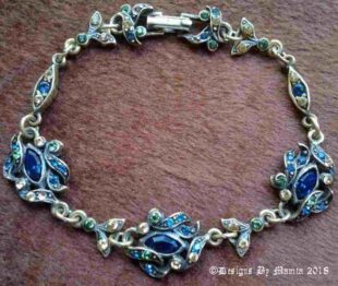 Vintage Floral Rhinestones Bracelet
