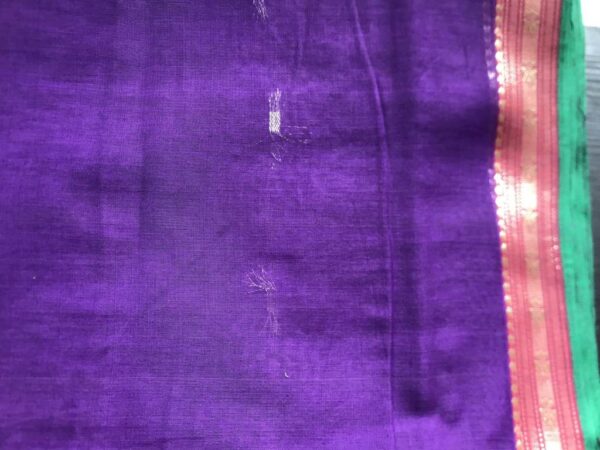 Violet Red Ilkal Saree Fabric
