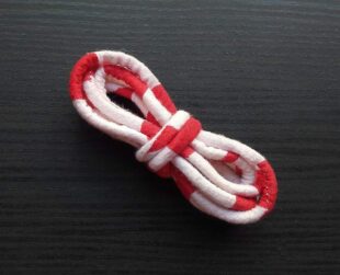 White Red Fabric Cord